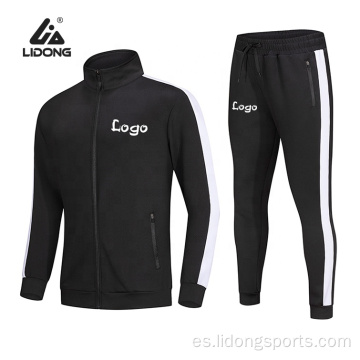 Trajes de sudor atlético de rayas para hombres de rayas deportivas